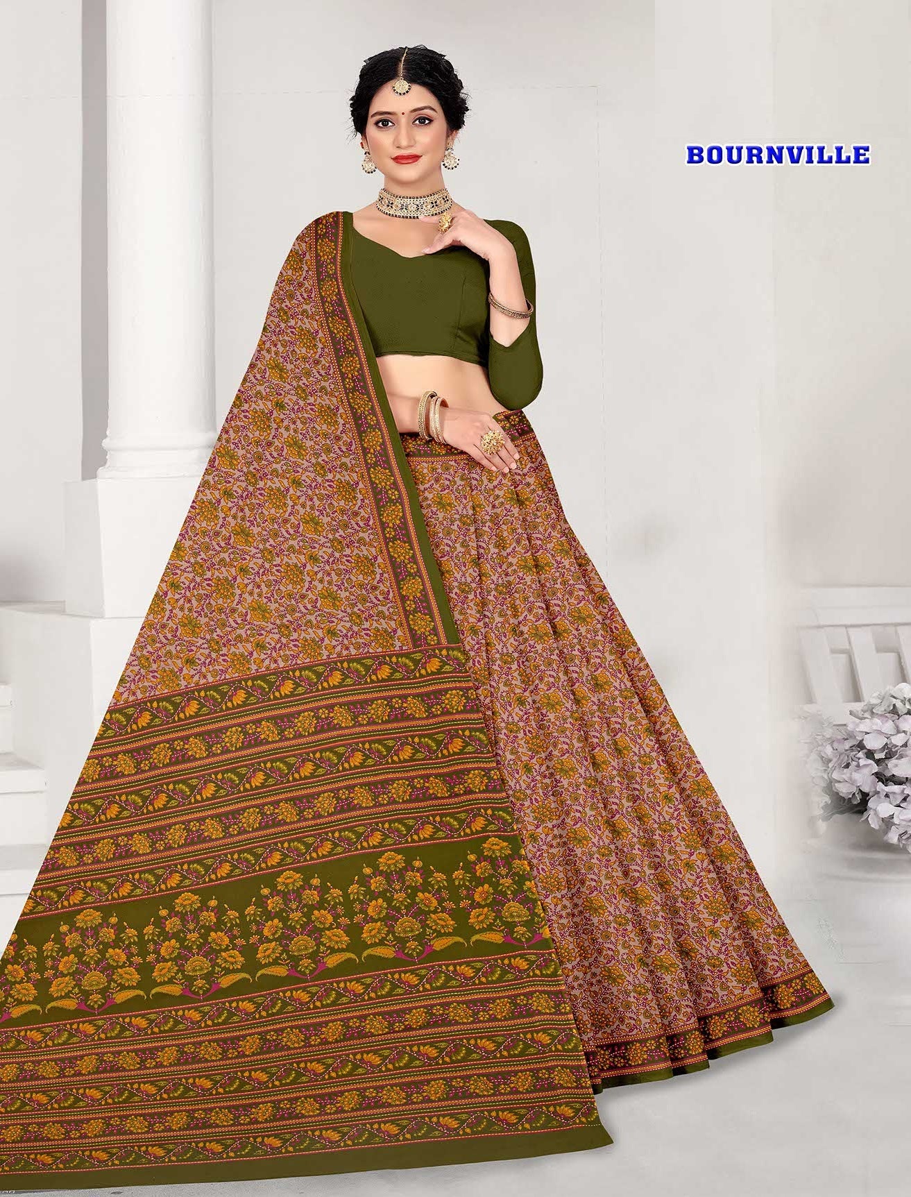 BOURNVILLE PRINTED SAREE (M.R.SAREE EMPORIUM)