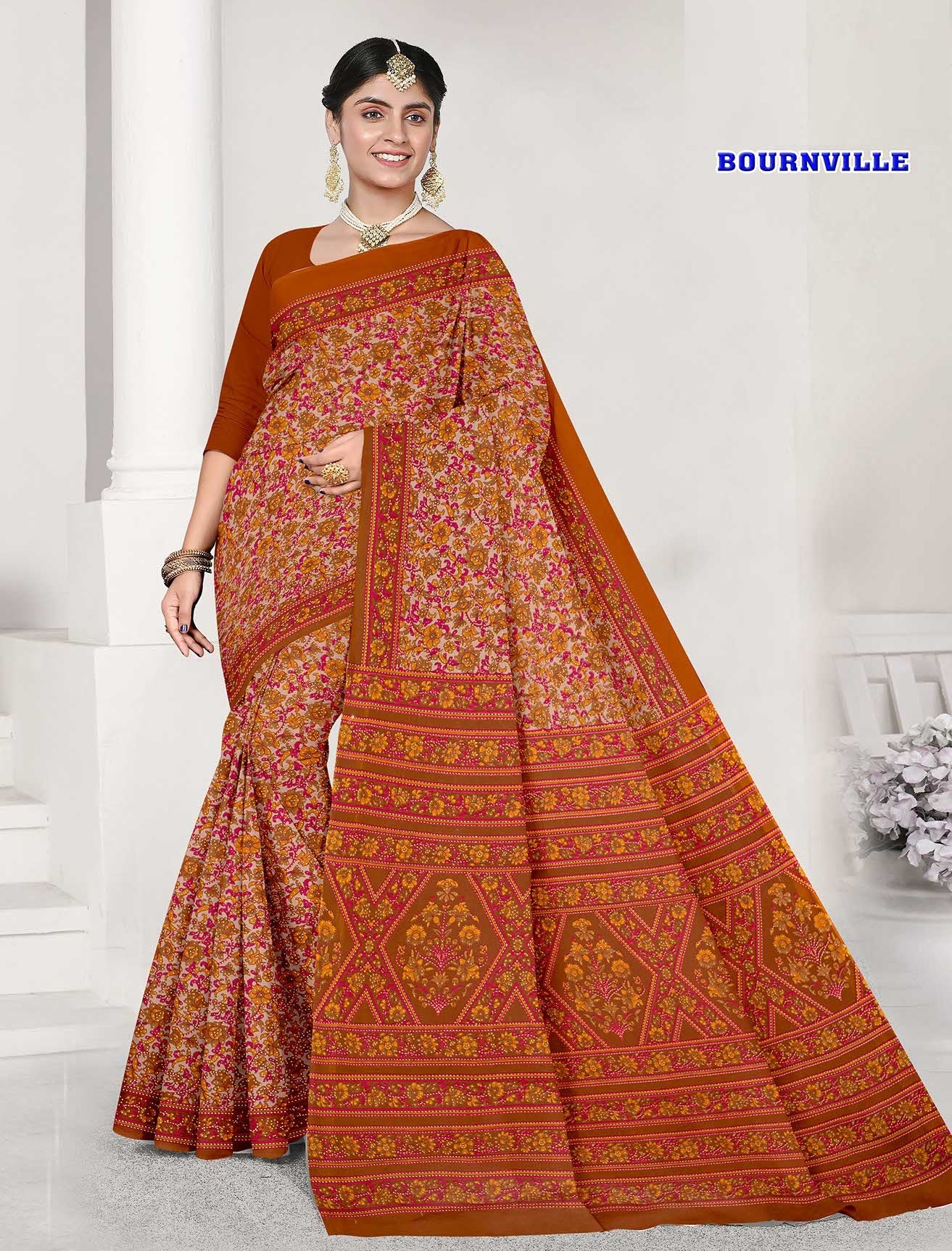 BOURNVILLE PRINTED SAREE (M.R.SAREE EMPORIUM)