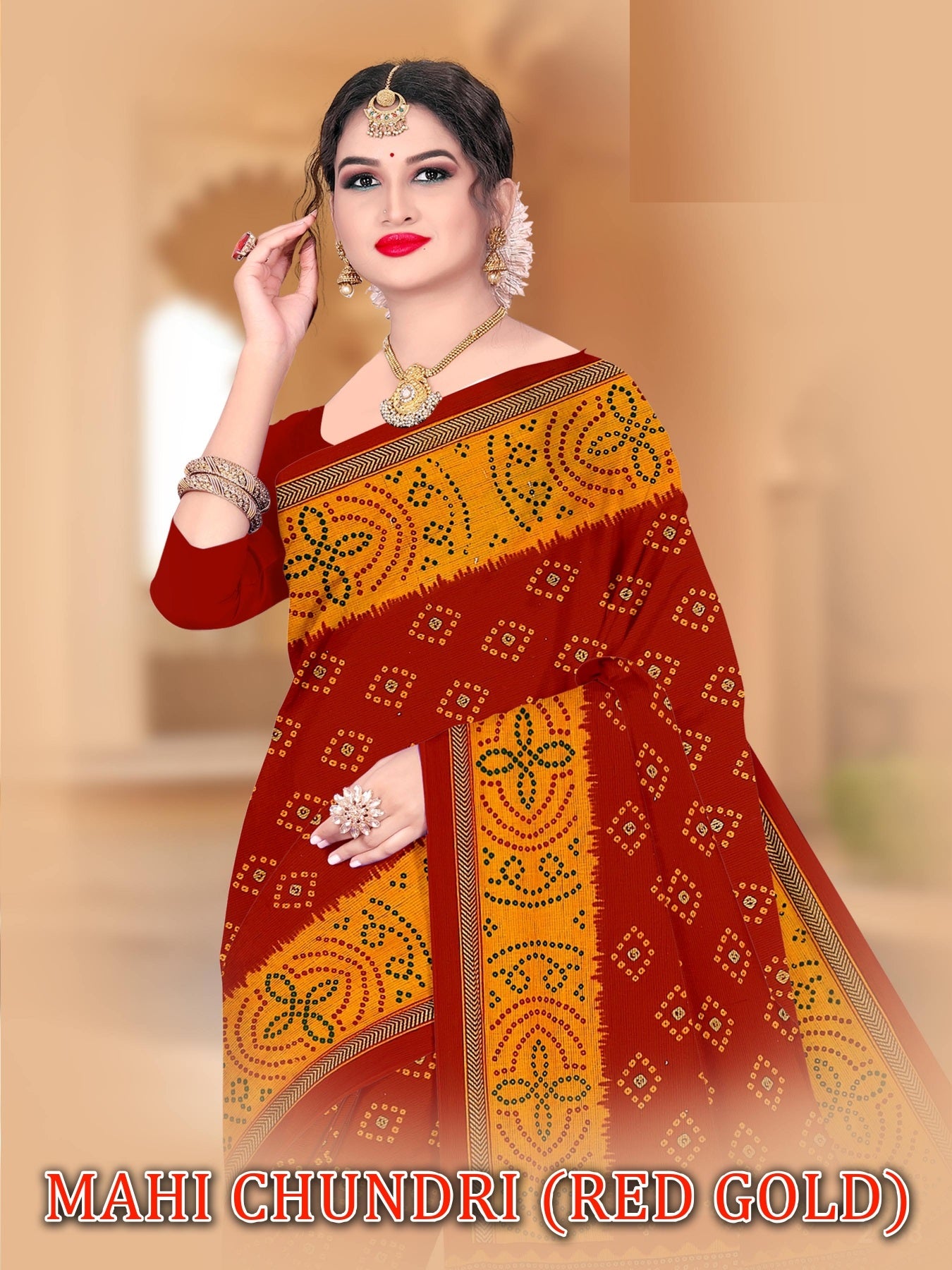 Mahi Chundri PURE COTTON (M.R.SAREE EMPORIUM)