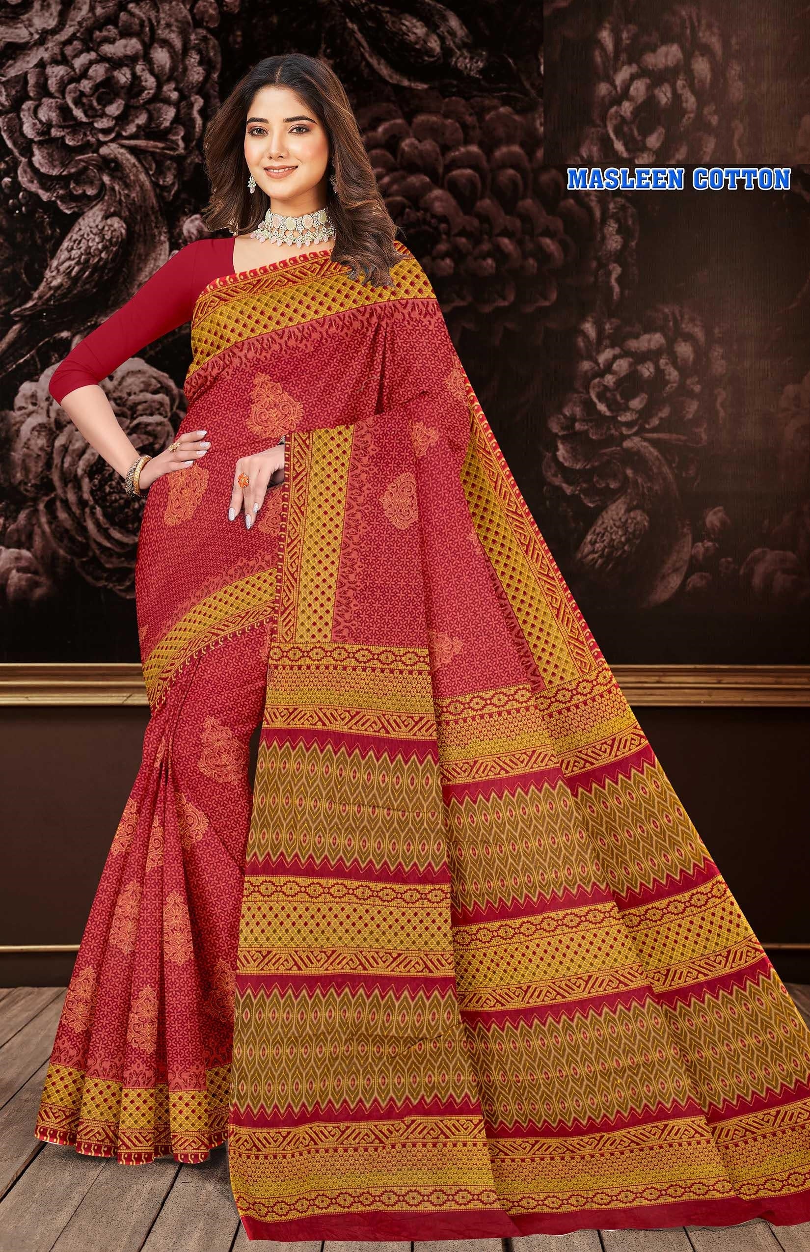 Masleen Pure Cotton (M.R.SAREE EMPORIUM)