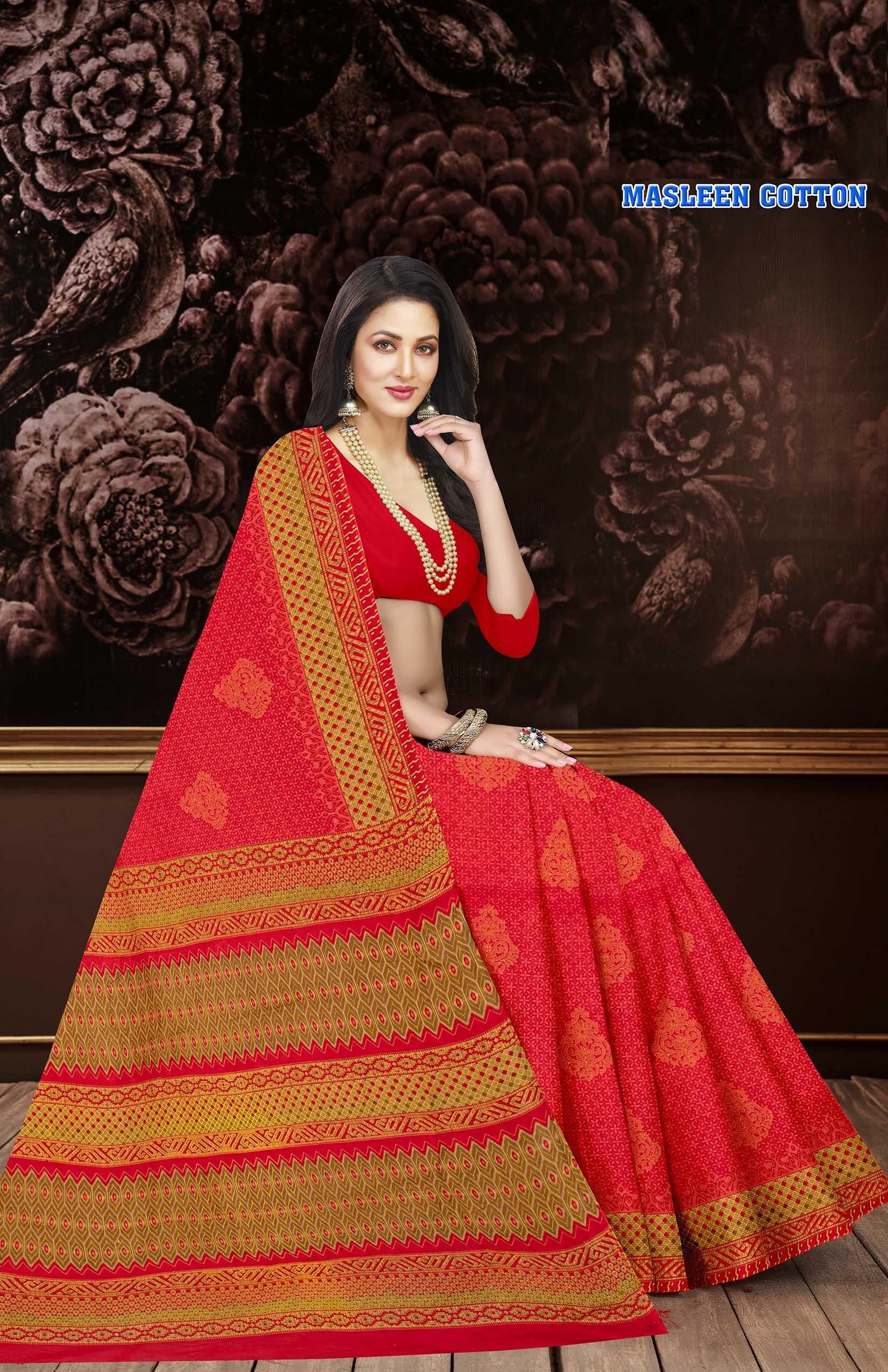 Masleen Pure Cotton (M.R.SAREE EMPORIUM)