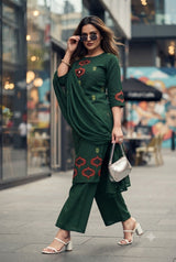 Samantha Cotton Linen Flex Kurti Set with Mulmul Dupatta - 6 Pcs Set