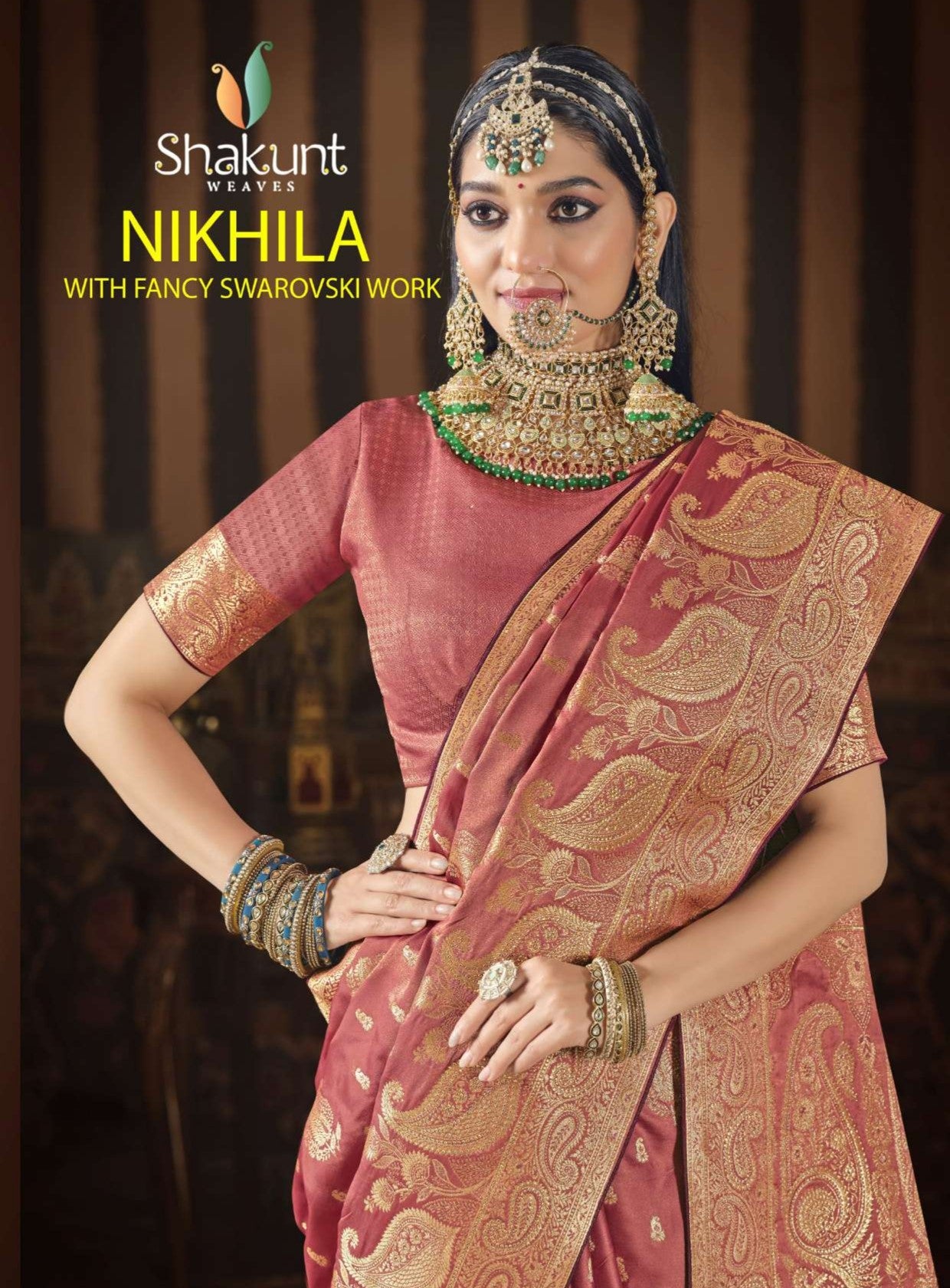 Shakunt Nikhila Fancy Swarovski Work Saree 4 Pcs Set – M.R. Saree Emporium