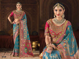 Shakunt Rupashree Fancy Swarovski Saree with Ready & Unstitched Blouse -5 Pcs Set-M.R. Saree Emporium