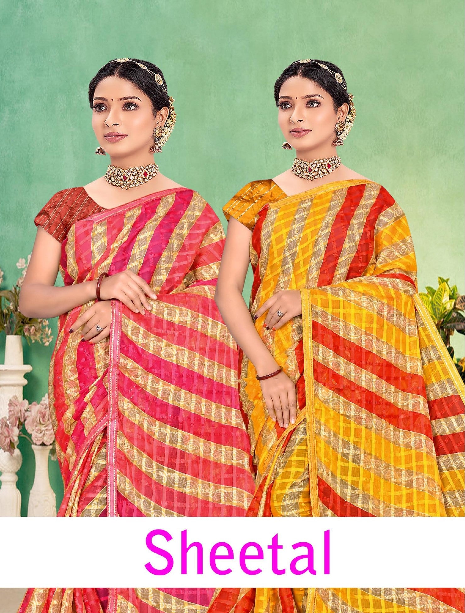 Sheetal Printed Saree Collection – 8 Pcs Set-Women Daily & Office Wear Sarees – M.R. Saree Emporium