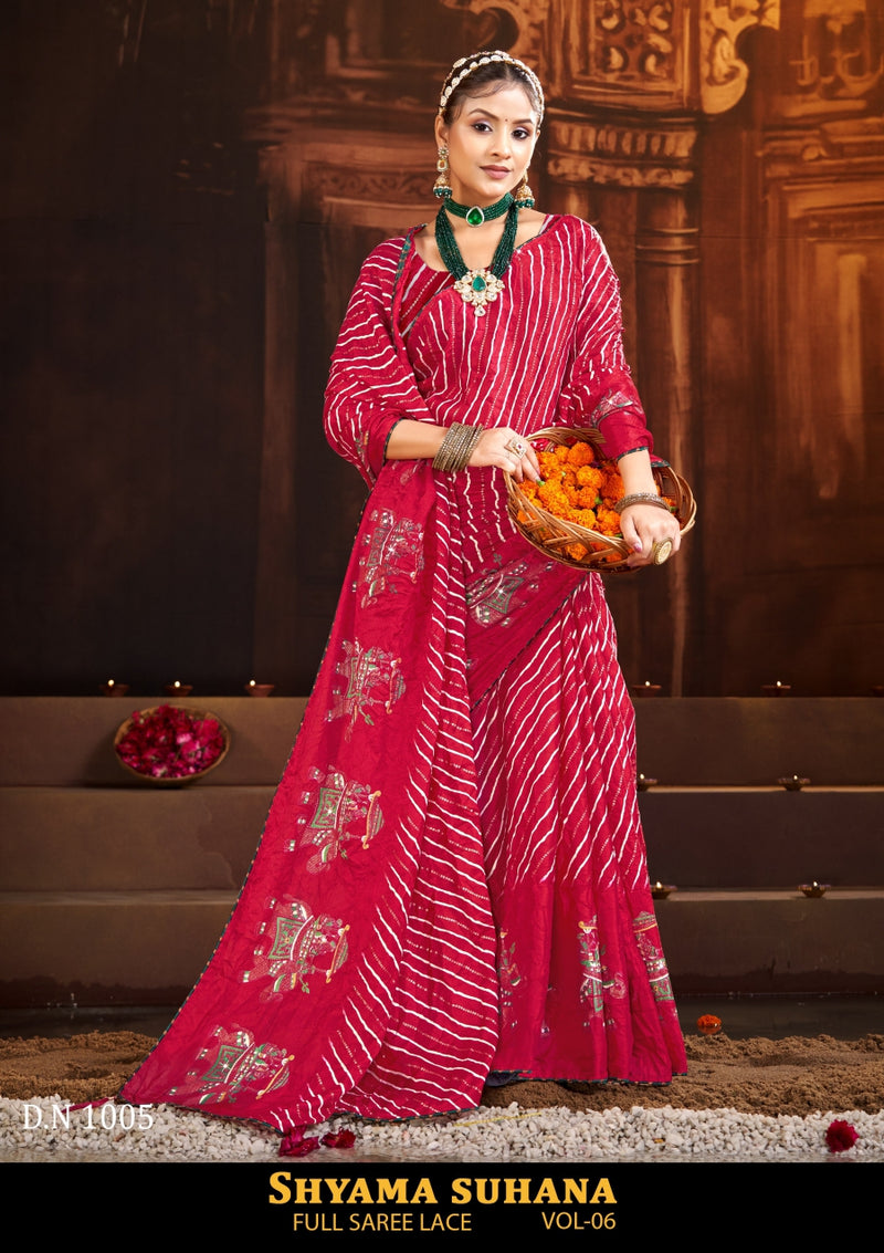 Kayaan Shyama Sunder Vol-6 Moss Chiffon Saree – 8 PCS Set – M.R. Saree Emporium