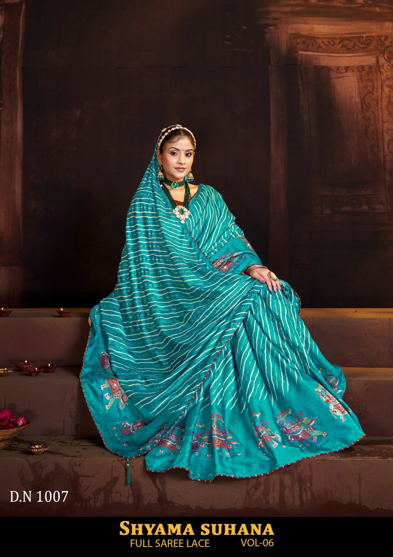 Kayaan Shyama Sunder Vol-6 Moss Chiffon Saree – 8 PCS Set – M.R. Saree Emporium
