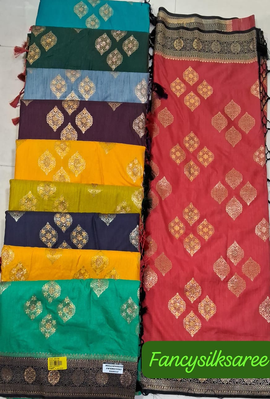 Fancy Silk Saree (Min 6 Pcs Purchase) M.R.Saree Emporium