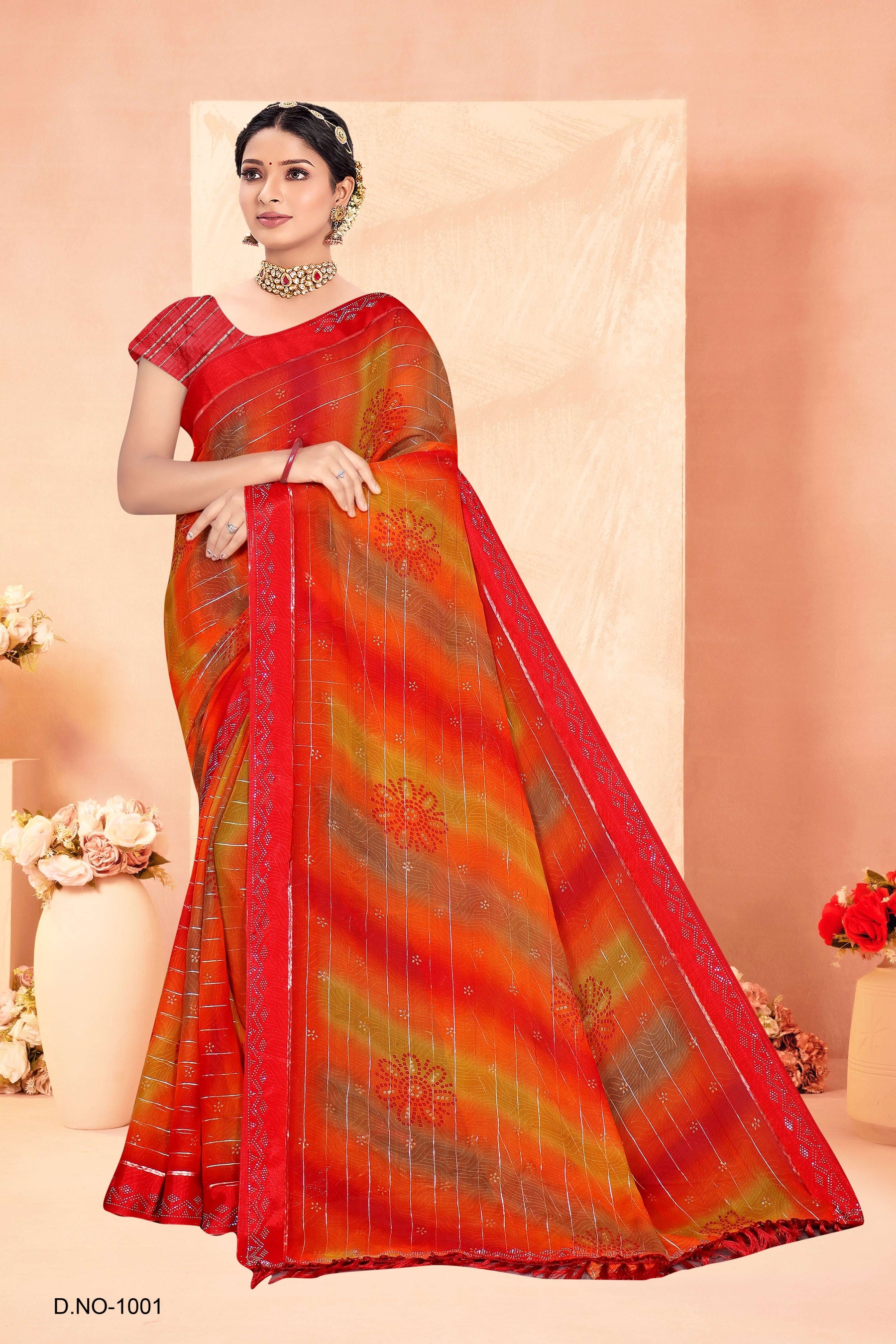 Silver Printed Saree Collection – 8 Pcs Set-Premium Women Saree Set – M.R. Saree Emporium