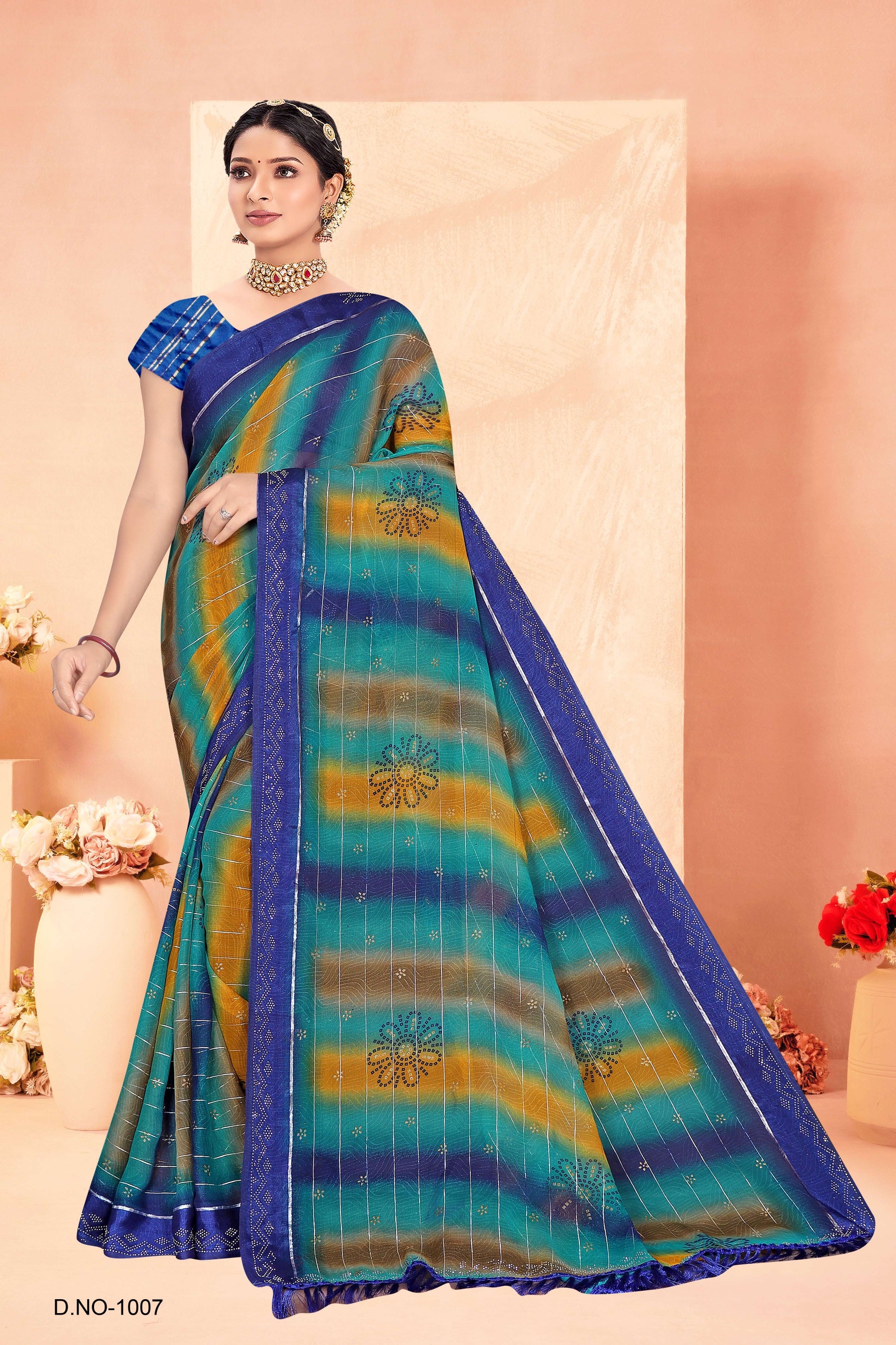Silver Printed Saree Collection – 8 Pcs Set-Premium Women Saree Set – M.R. Saree Emporium