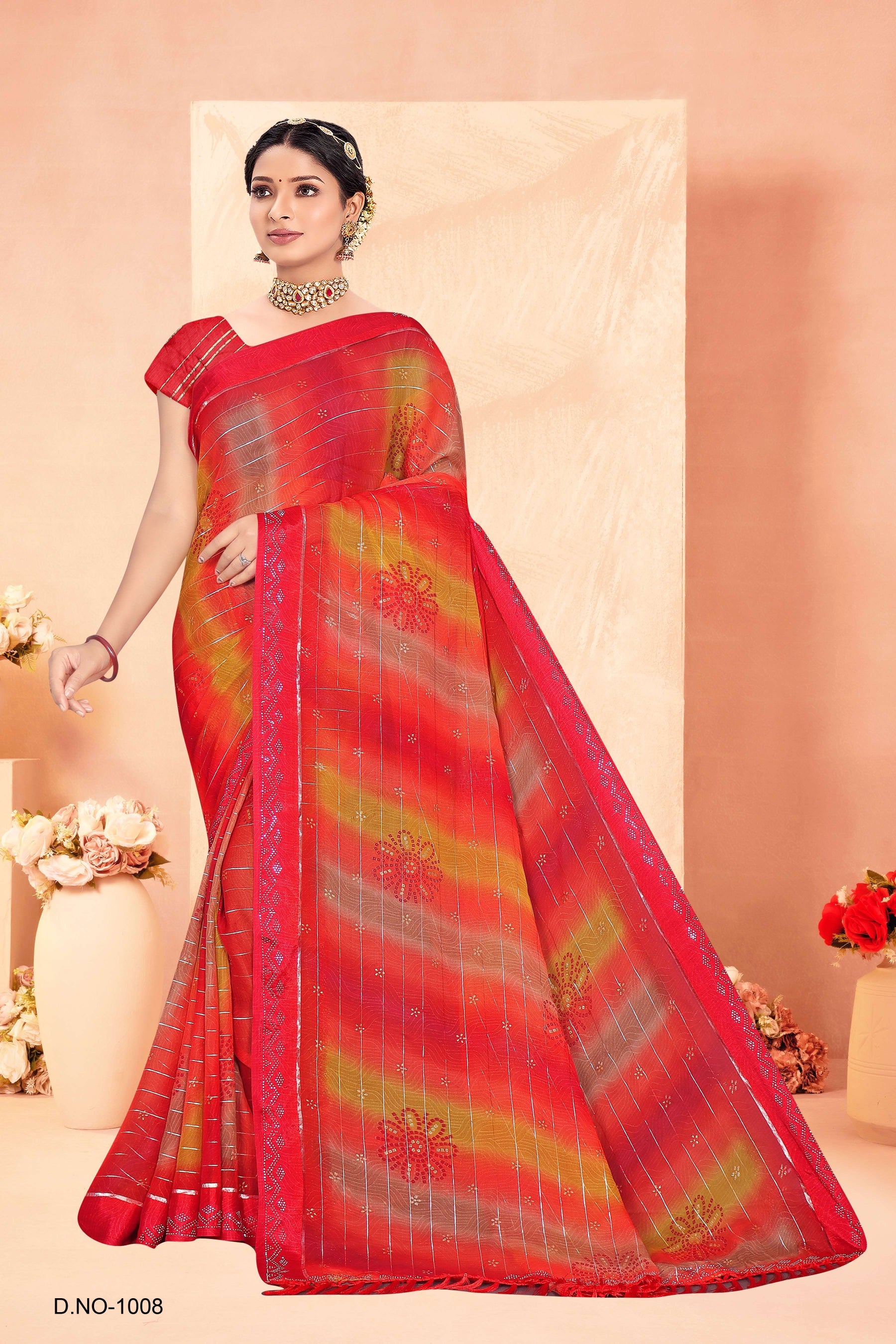 Silver Printed Saree Collection – 8 Pcs Set-Premium Women Saree Set – M.R. Saree Emporium