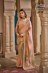 Fancy Pure Fabric Designer Saree with Stitched Blouse