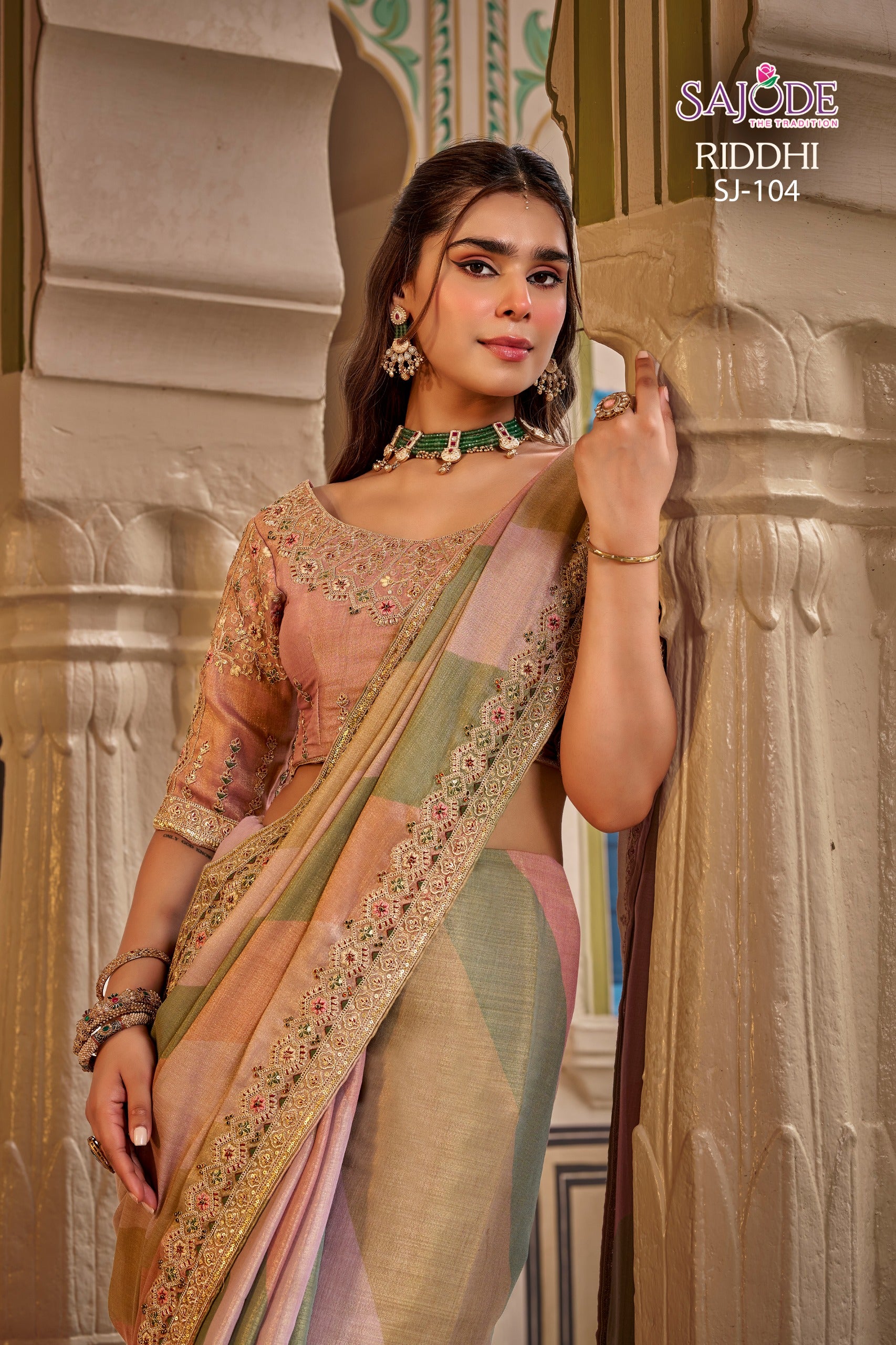Fancy Pure Fabric Designer Saree with Stitched Blouse