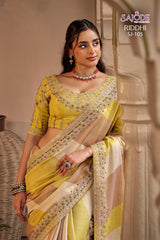 Fancy Pure Fabric Designer Saree with Stitched Blouse