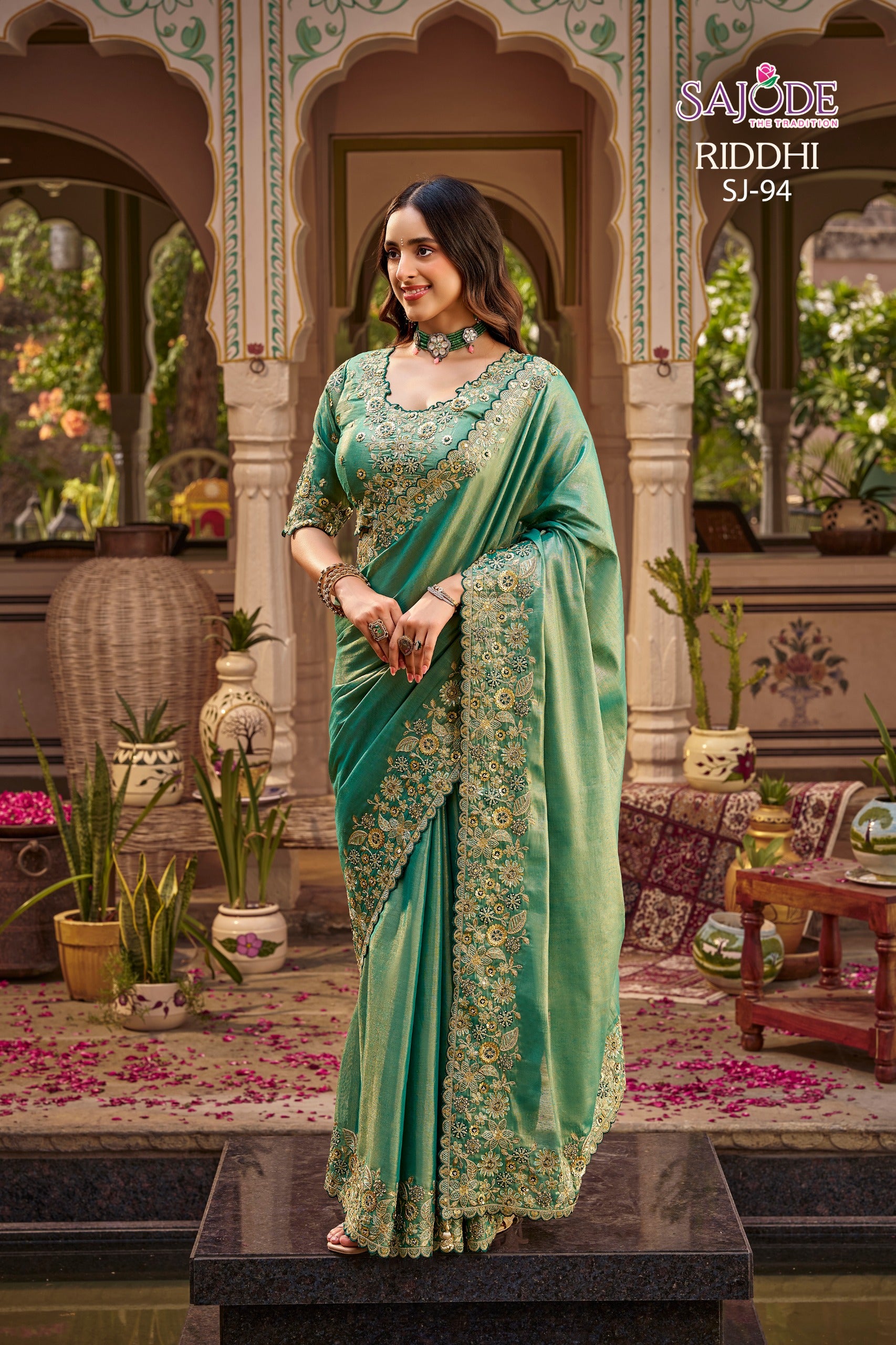 Fancy Pure Fabric Designer Saree with Stitched Blouse