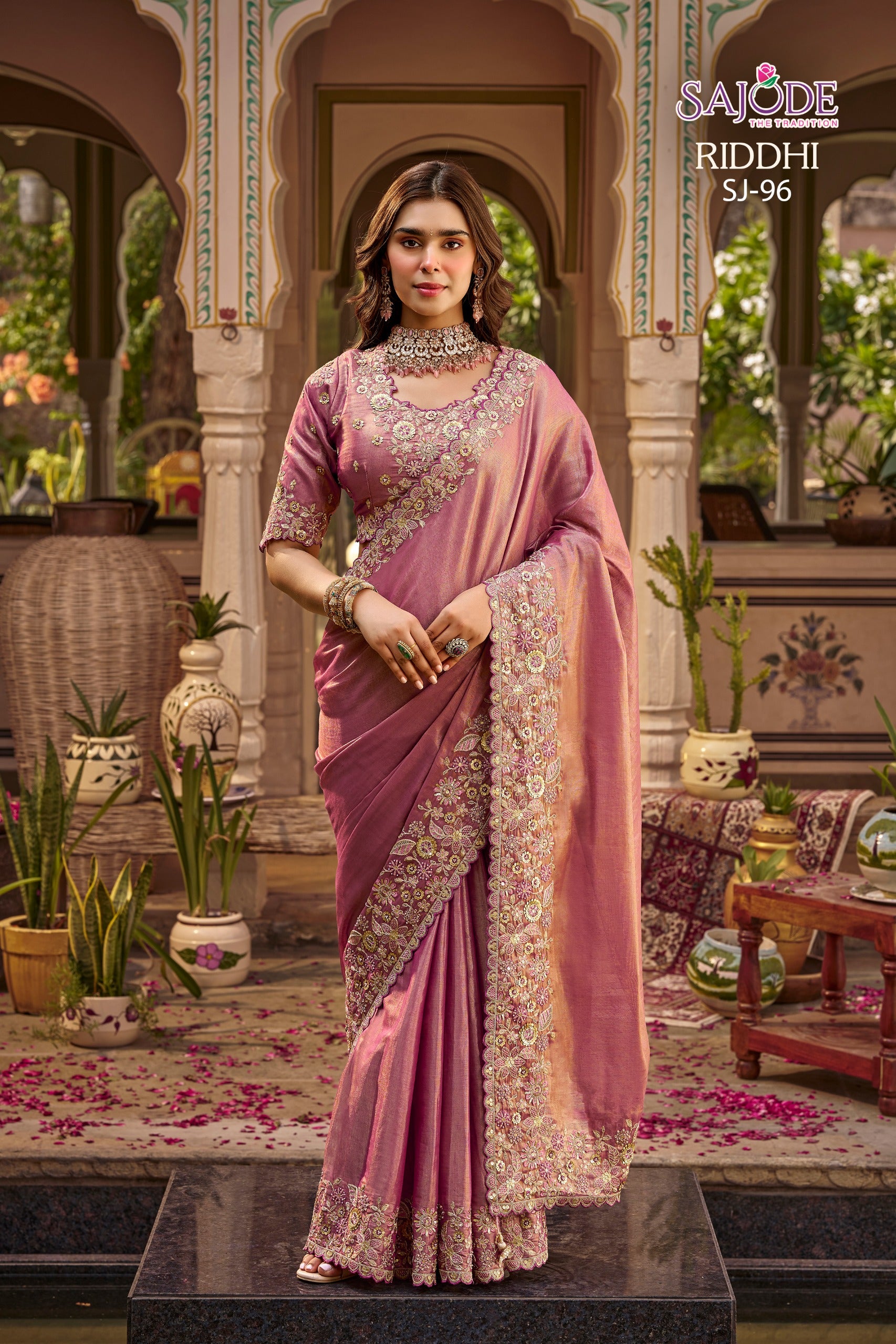 Fancy Pure Fabric Designer Saree with Stitched Blouse