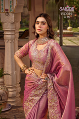Fancy Pure Fabric Designer Saree with Stitched Blouse