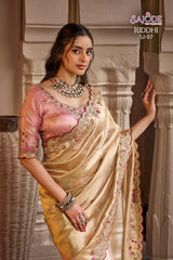 Fancy Pure Fabric Designer Saree with Stitched Blouse