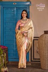 Sajode Riddhi Fancy Pure Fabric Designer Saree 12 Pcs Set