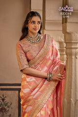 Fancy Pure Fabric Designer Saree with Stitched Blouse