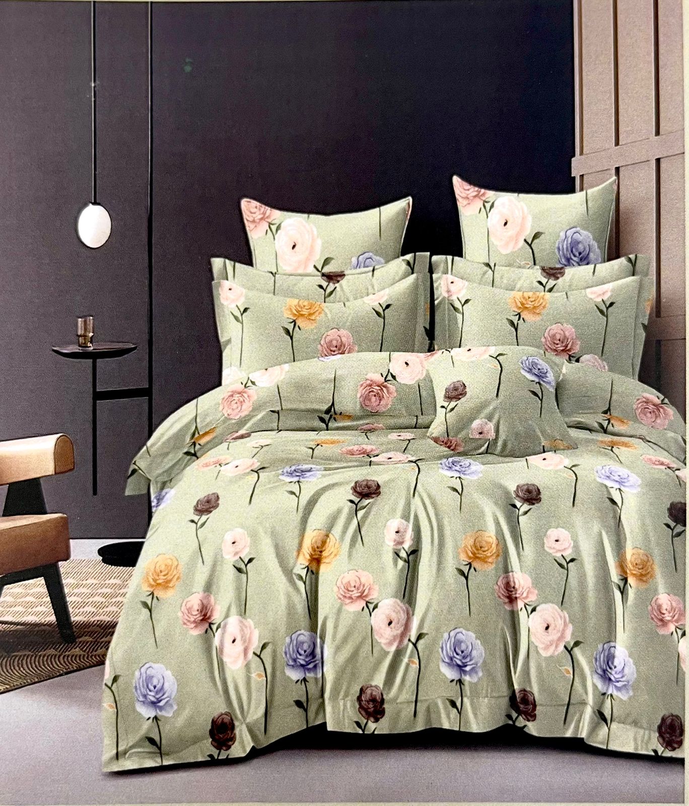 Smart Fit Blended Cotton Single Bed Bedsheet (60x90 inch) with 1 Pillow Cover (41x63 cm) – M.R. Saree Emporium