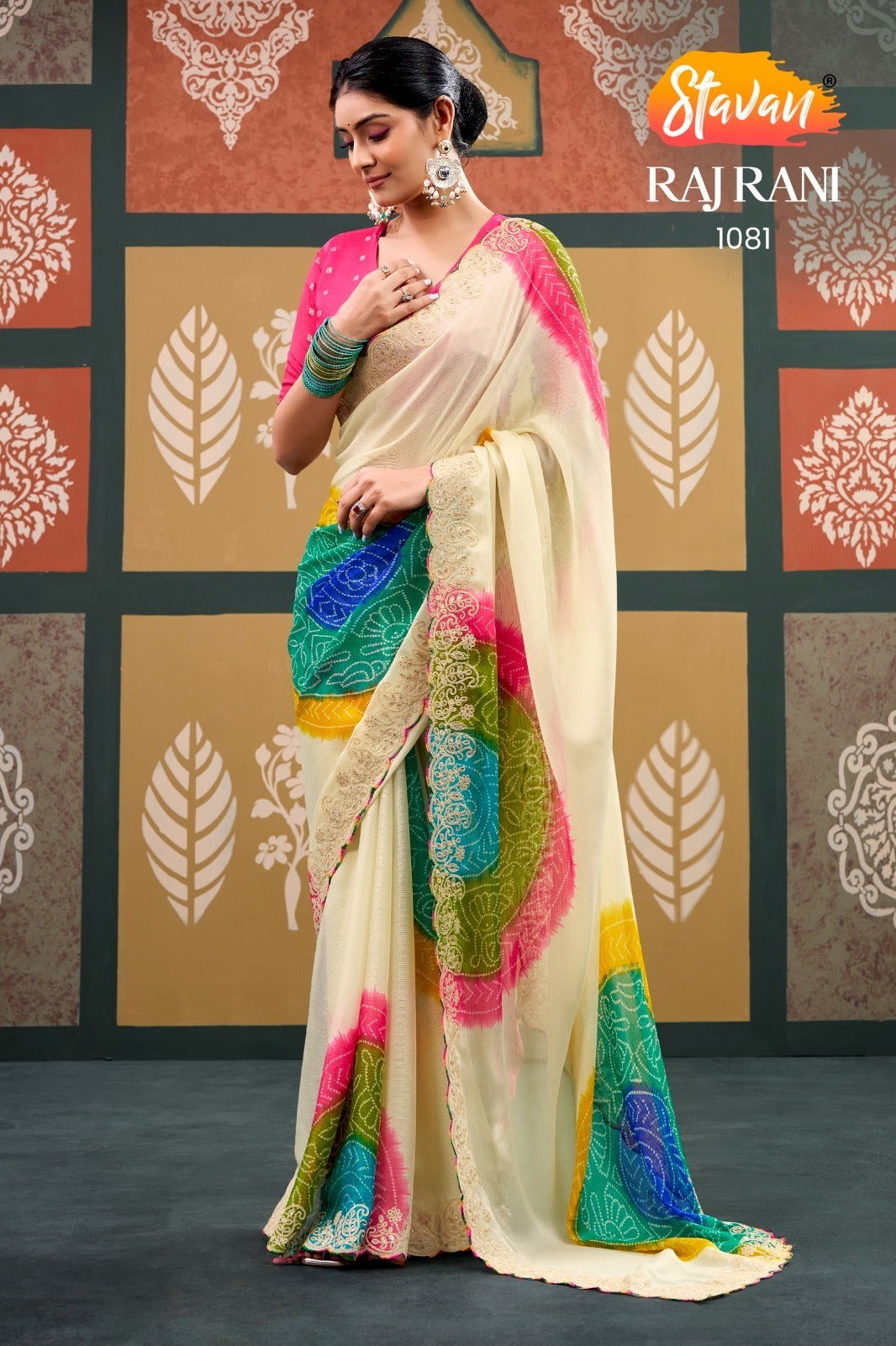 Sparkal Chiffon Embroidered Saree - Designer Collection