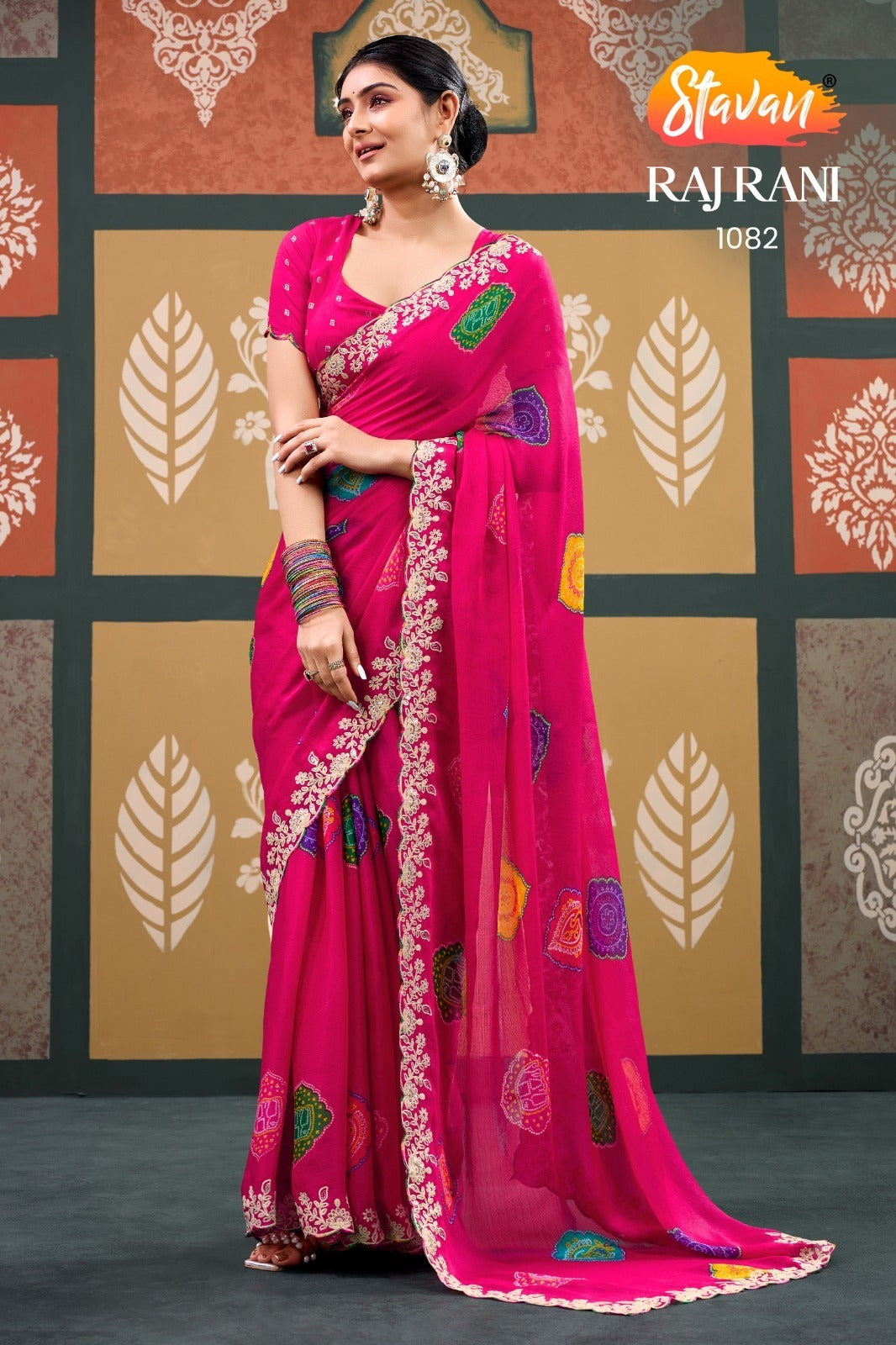 Sparkal Chiffon Embroidered Saree - Designer Collection