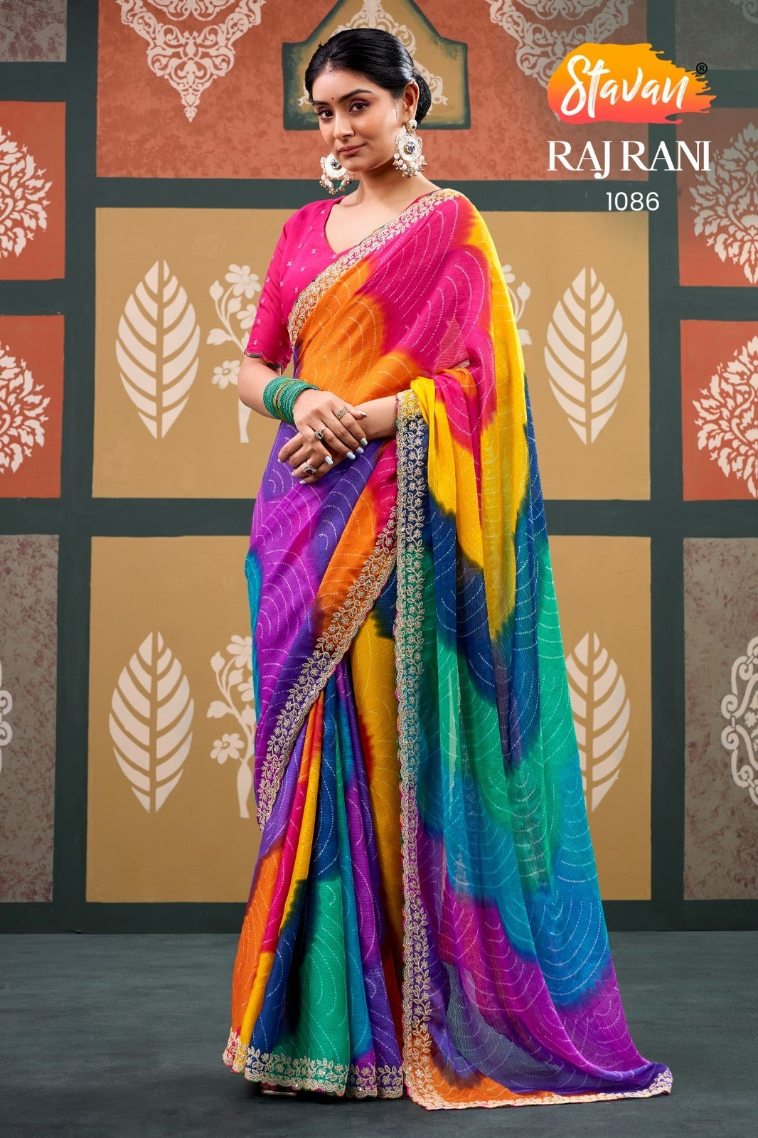 Sparkal Chiffon Embroidered Saree - Designer Collection