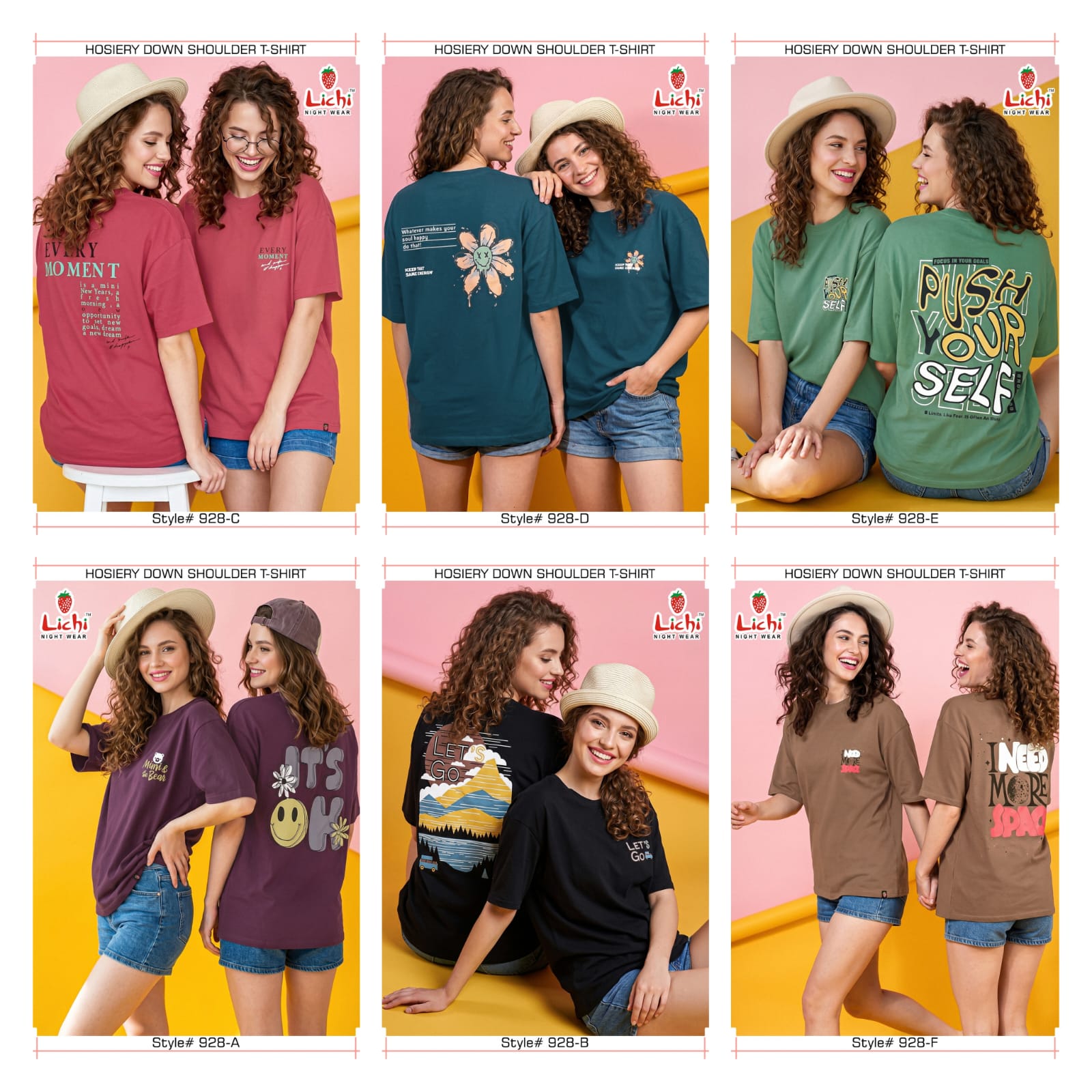 Women's Oversized Down Shoulder T-Shirt Wholesale