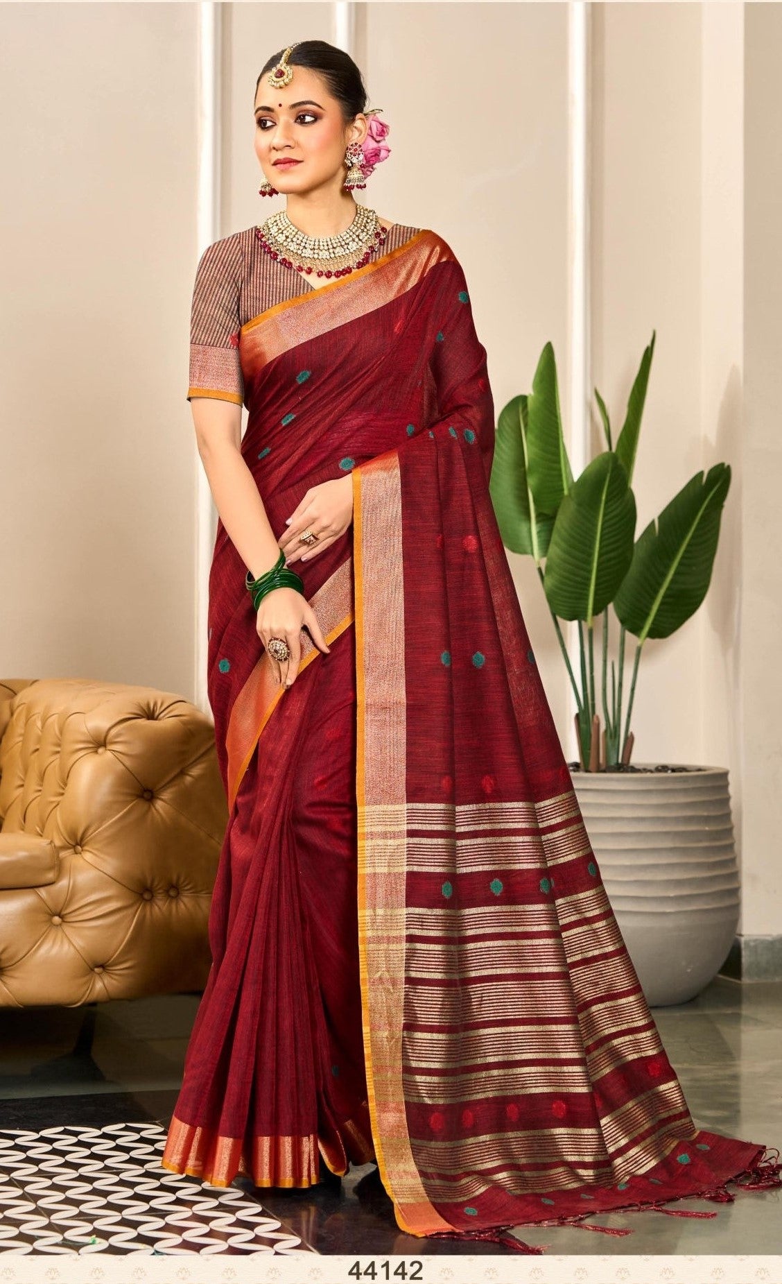 Subhash Sarees Anardrika Linen Cotton Saree Collection | M.R. Saree Emporium