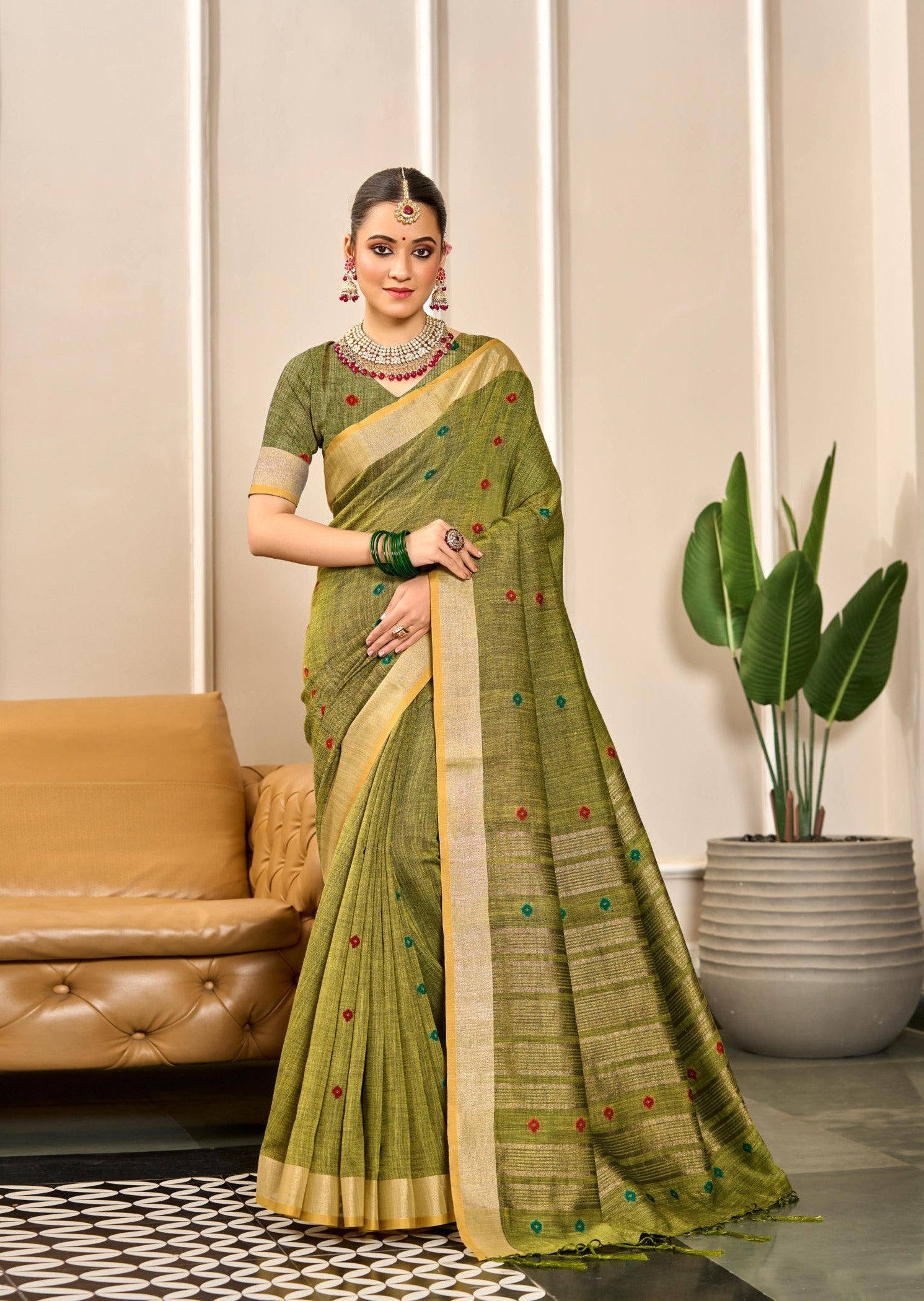 Subhash Sarees Anardrika Linen Cotton Saree Collection | M.R. Saree Emporium