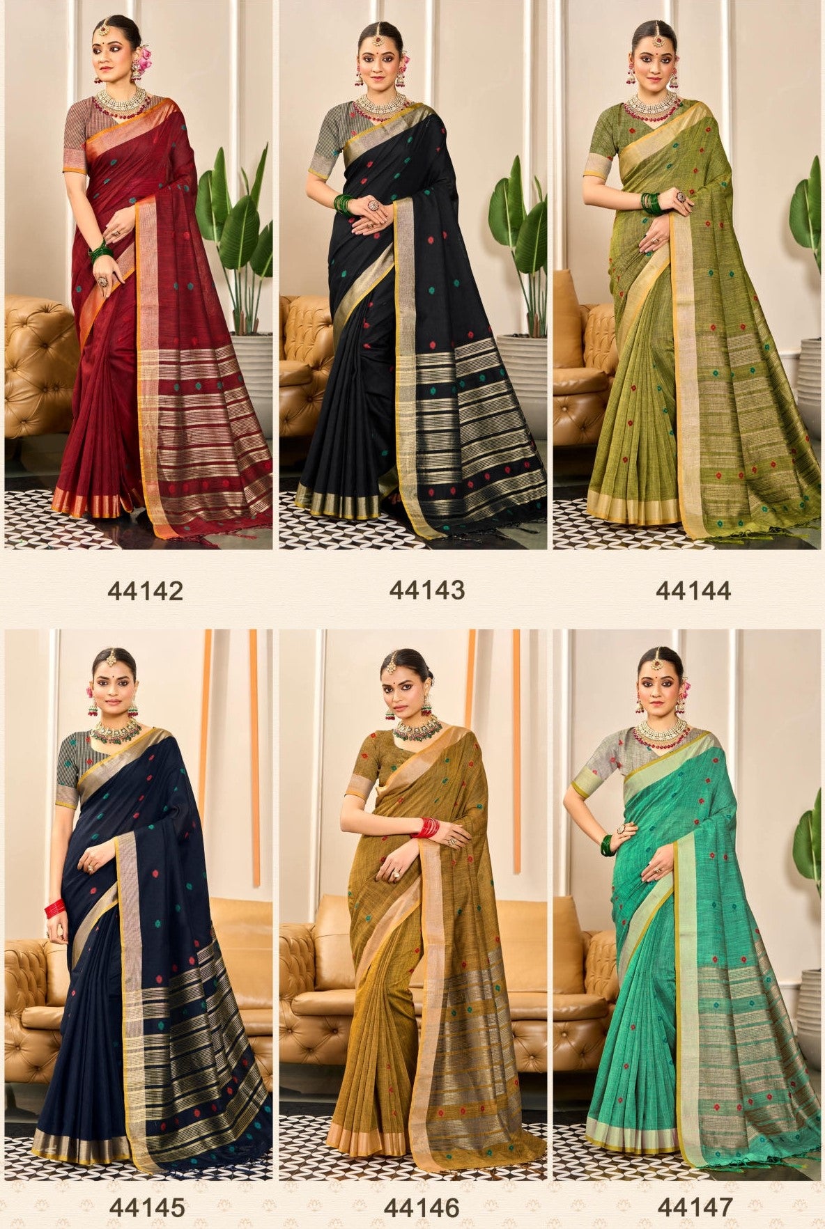 Subhash Sarees Anardrika Linen Cotton Saree Collection | M.R. Saree Emporium