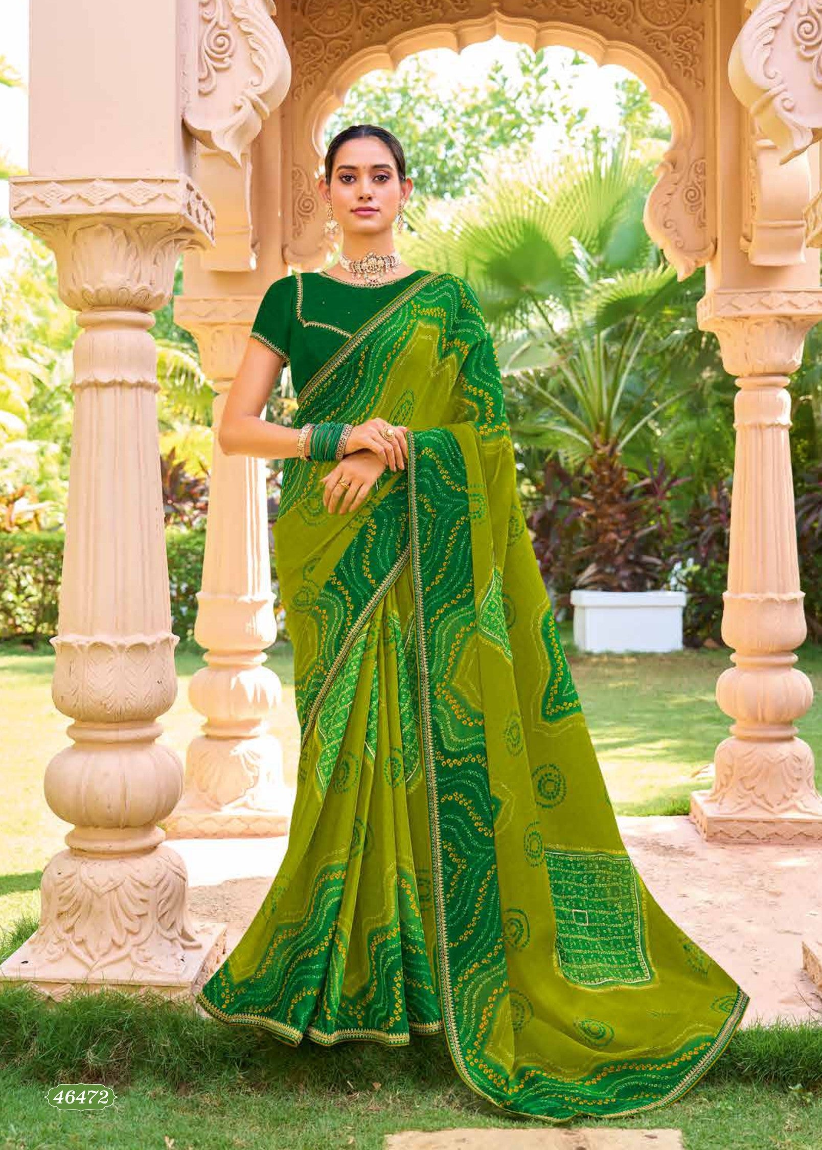 Subhash Bandhej-2 Georgette Saree Collection - 16 PCS Wholesale Set