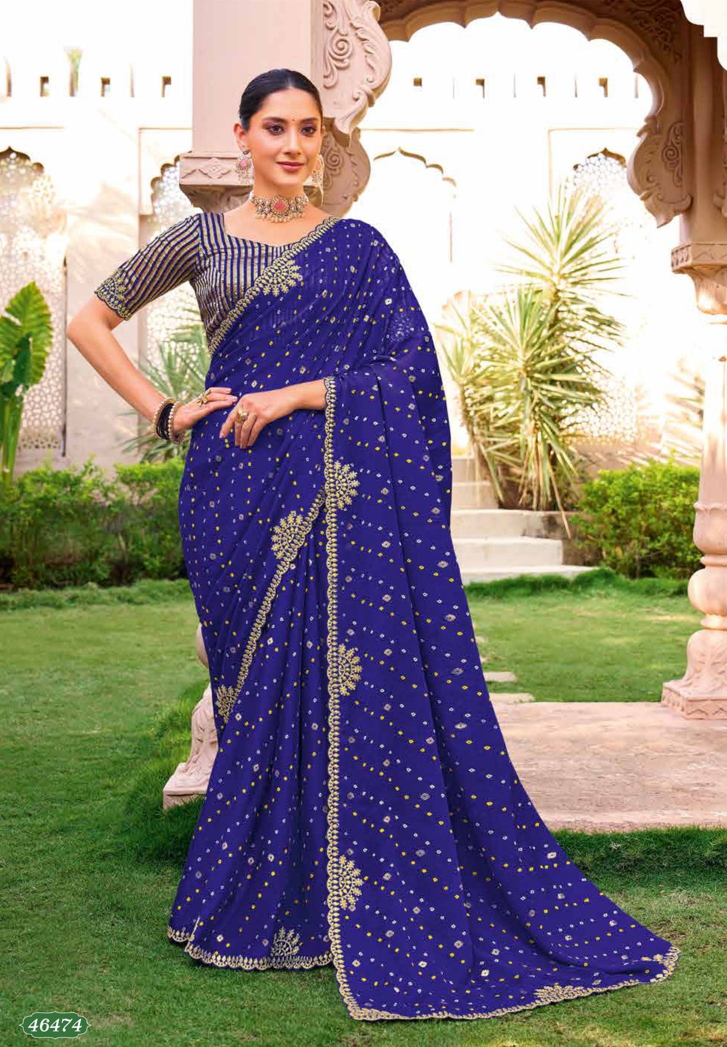 Subhash Bandhej-2 Georgette Saree Collection - 16 PCS Wholesale Set