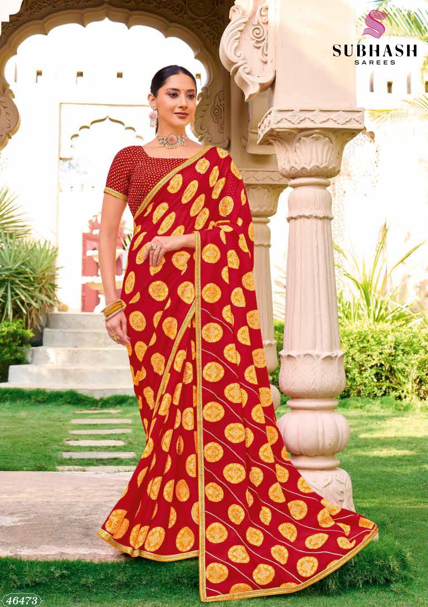 Subhash Bandhej-2 Georgette Saree Collection - 16 PCS Wholesale Set