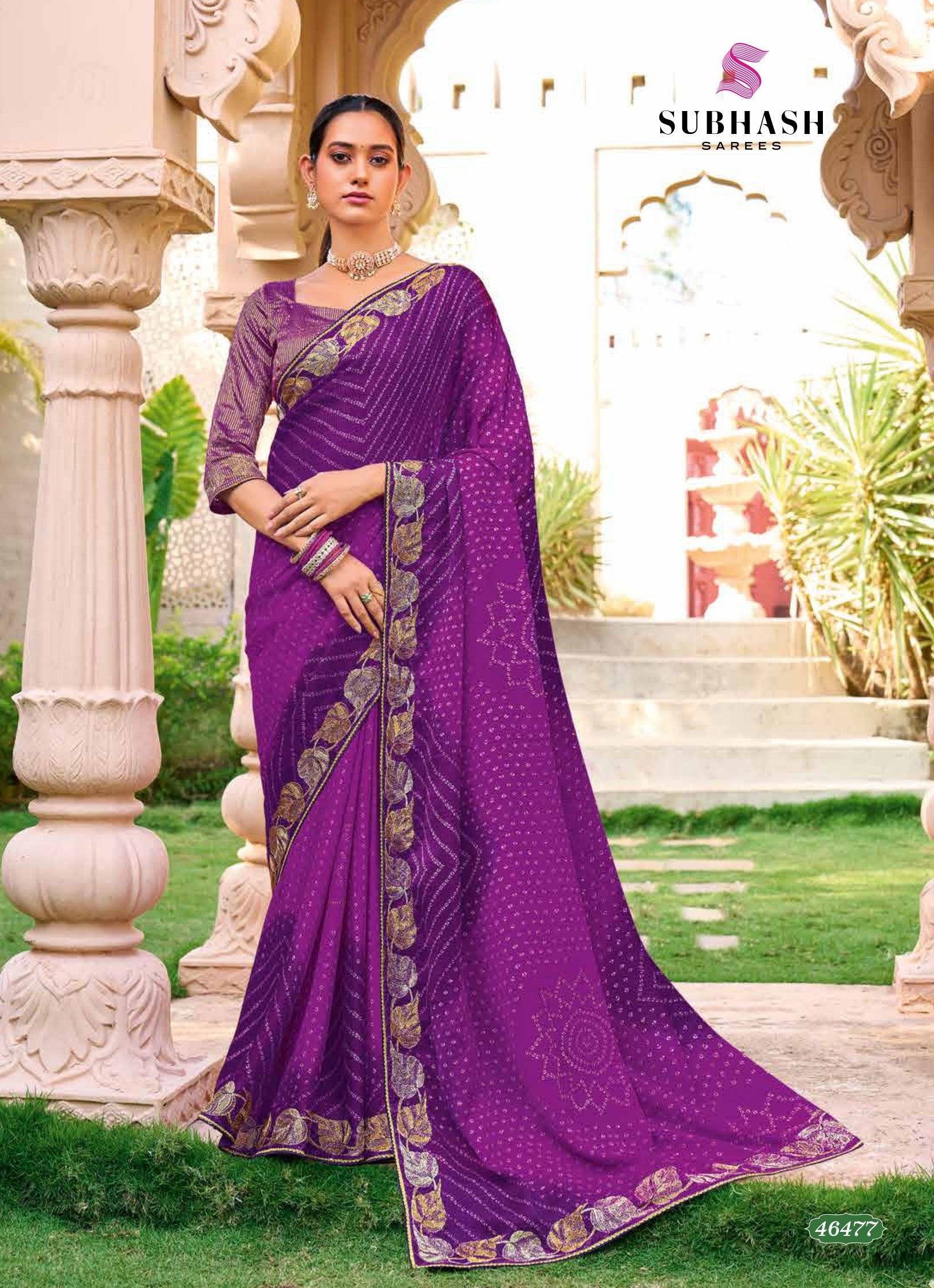 Subhash Bandhej-2 Georgette Saree Collection - 16 PCS Wholesale Set