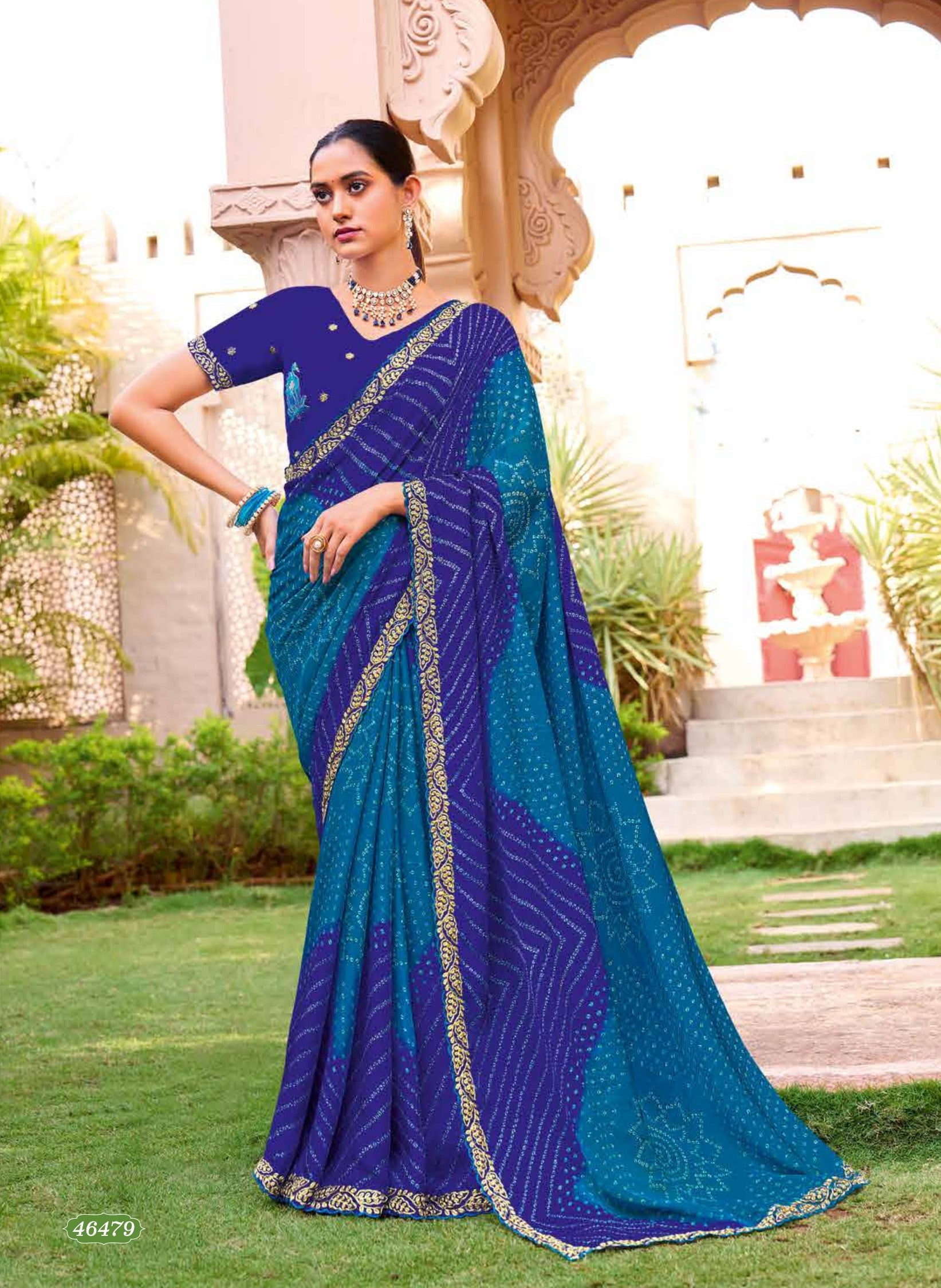 Subhash Bandhej-2 Georgette Saree Collection - 16 PCS Wholesale Set