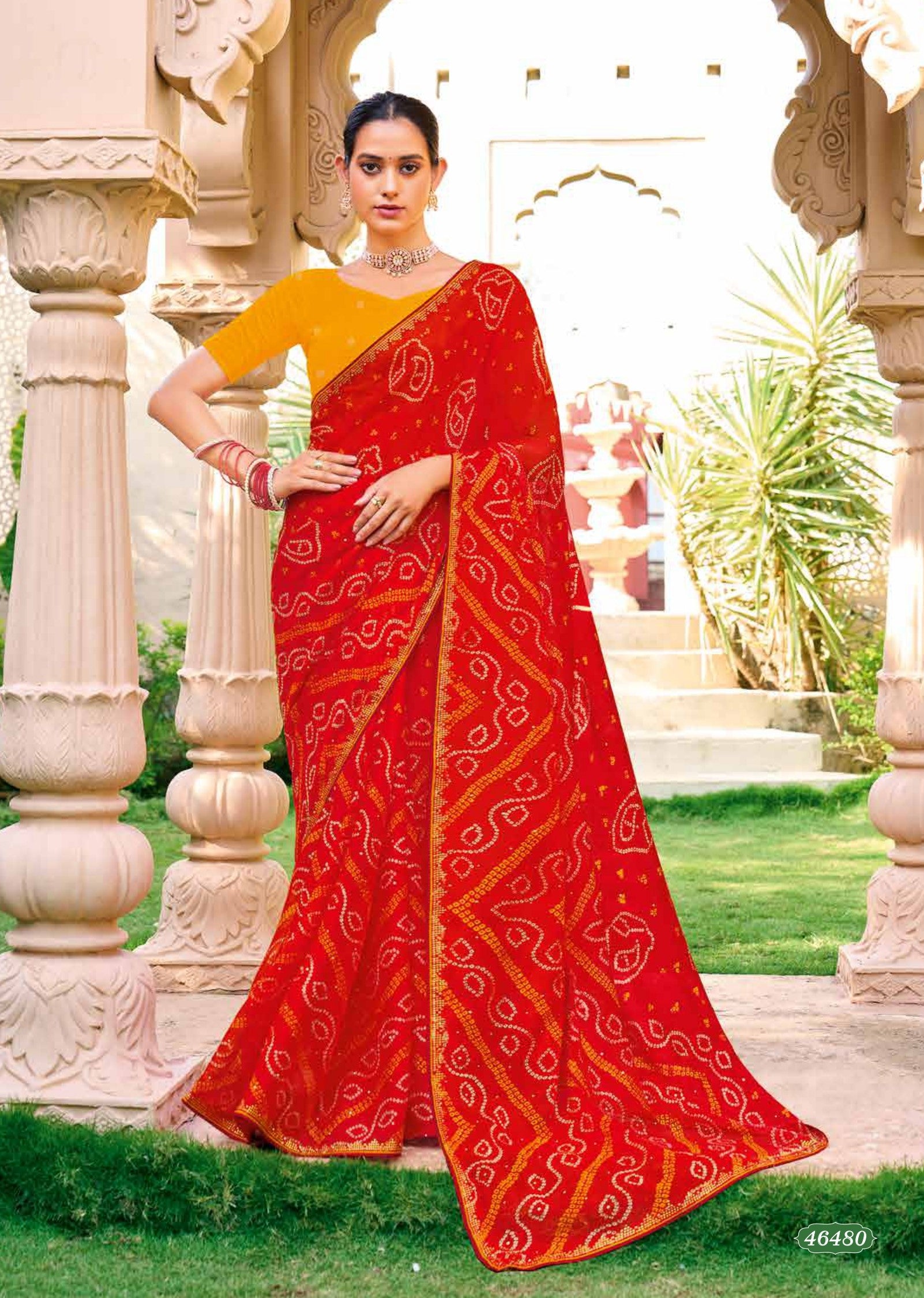 Subhash Bandhej-2 Georgette Saree Collection - 16 PCS Wholesale Set