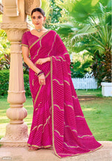 Subhash Bandhej-2 Georgette Saree Collection - 16 PCS Wholesale Set