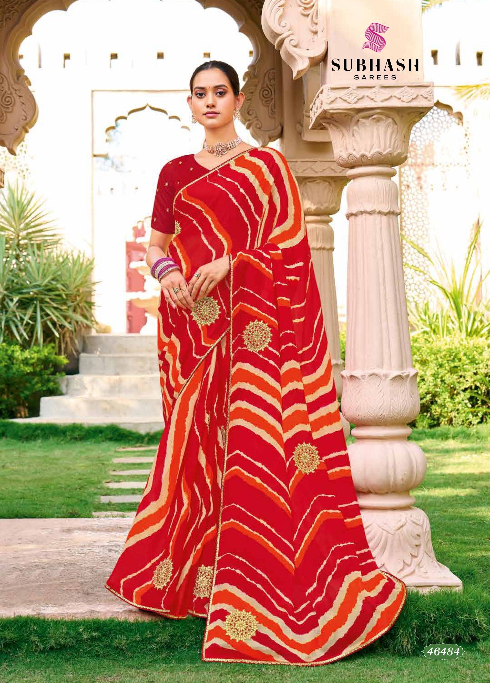Subhash Bandhej-2 Georgette Saree Collection - 16 PCS Wholesale Set