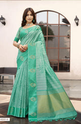 Subhash Nivara Cotton Silk Saree with Zari Work - 6 Pcs Set - Wholesale
