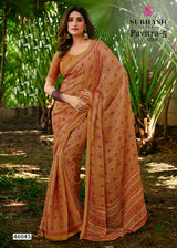 Subhash Sarees Pavitra-5 Printed Saree Collection - Designer Festive Wear Ethnic Sarees with Woven Border - M.R. Saree Emporium