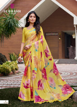 Subhash Dilnaaz Moss Crepe Designer Printed Saree Catalog – 12 PCS Full Set by M.R. Saree Emporium