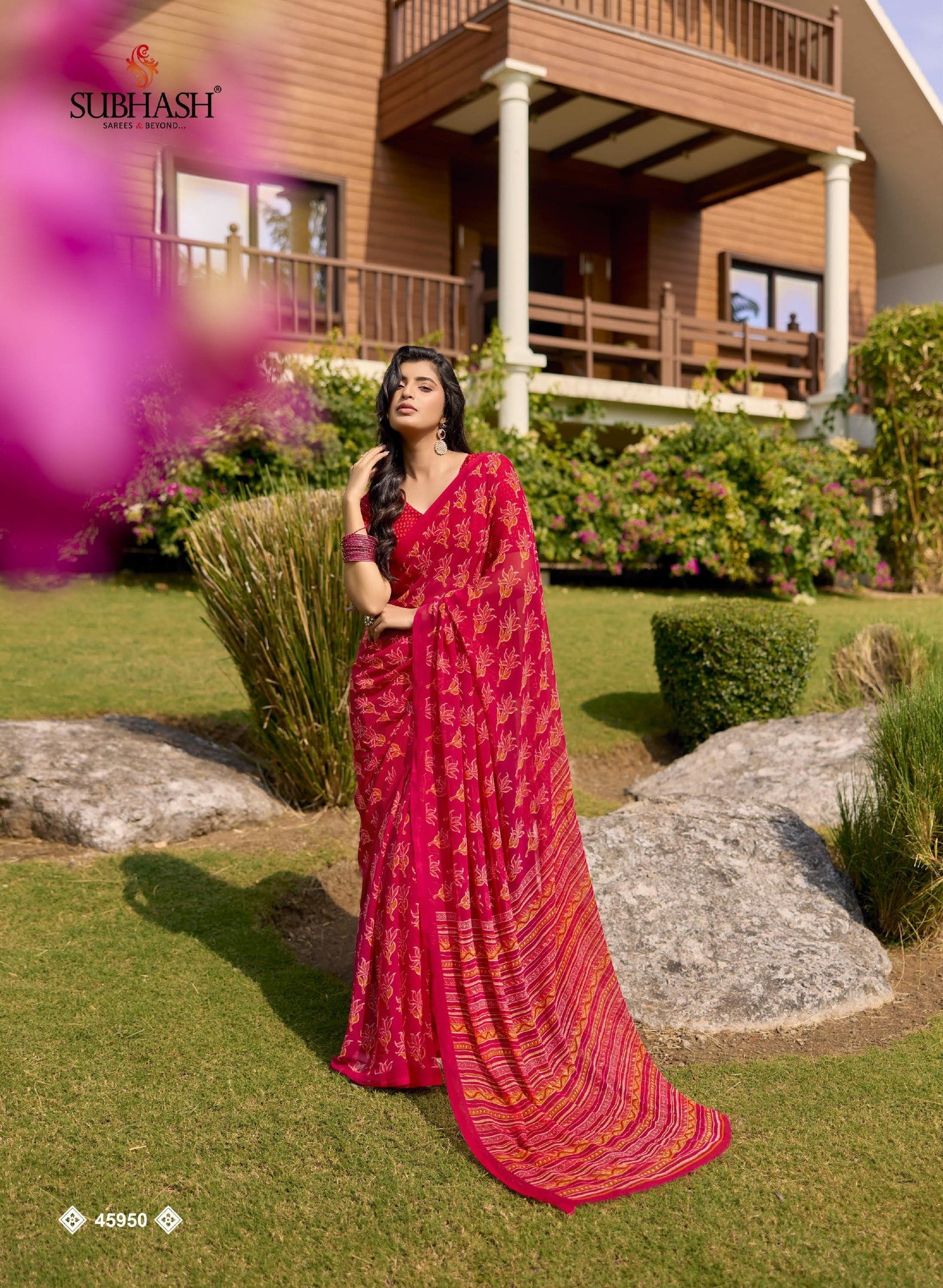 Subhash HomeMaker Vol-18 Fancy Floral Print Saree – 15 Pcs Set Premium Daily to Festive Wear M.R. Saree Emporium