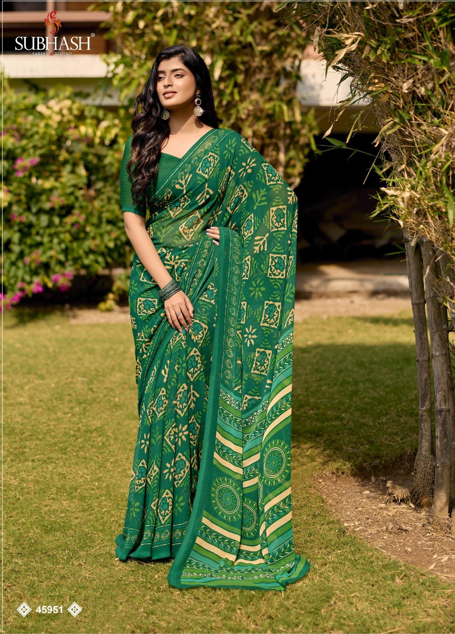 Subhash HomeMaker Vol-18 Fancy Floral Print Saree – 15 Pcs Set Premium Daily to Festive Wear M.R. Saree Emporium