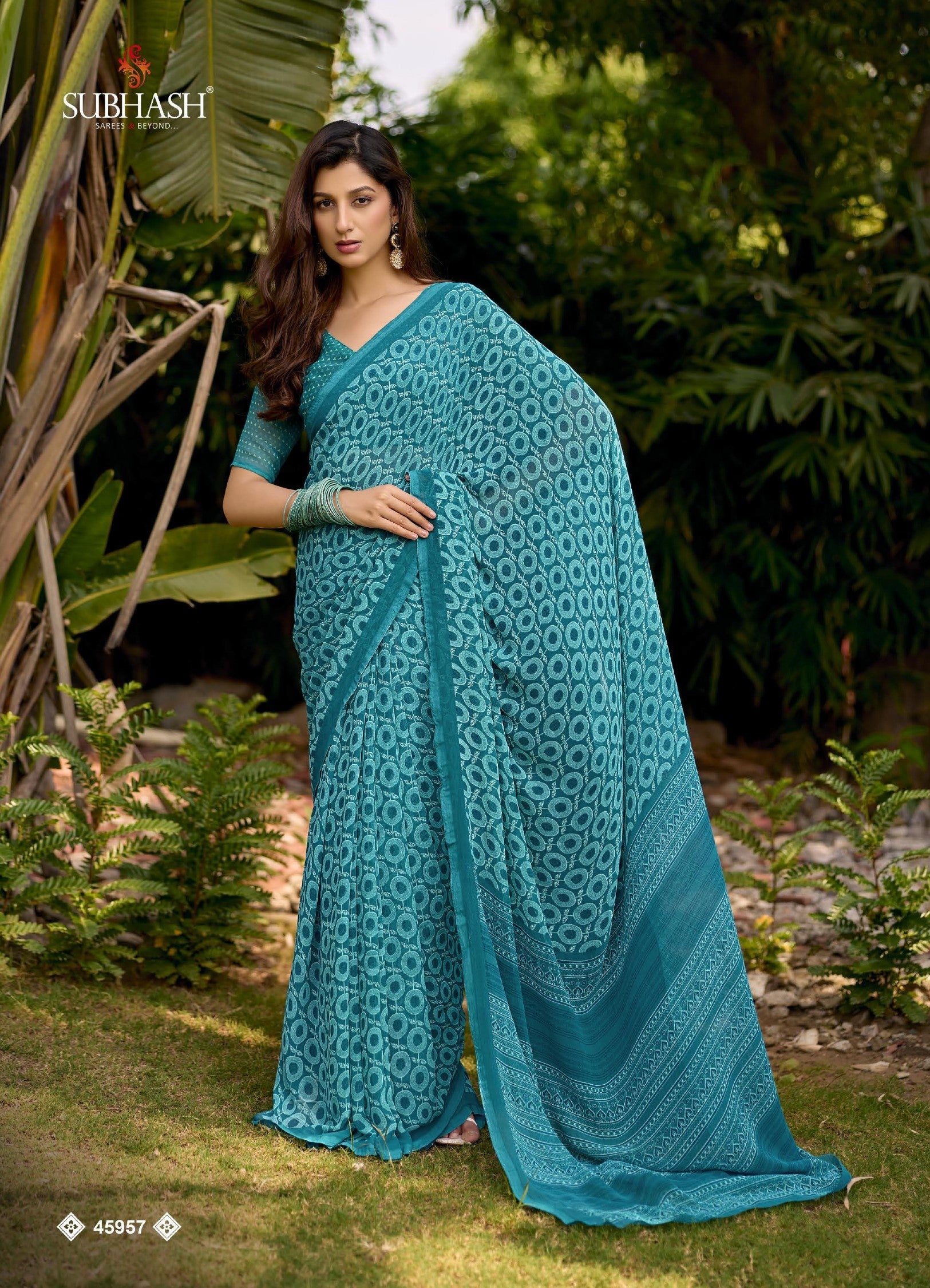 Subhash HomeMaker Vol-18 Fancy Floral Print Saree – 15 Pcs Set Premium Daily to Festive Wear M.R. Saree Emporium