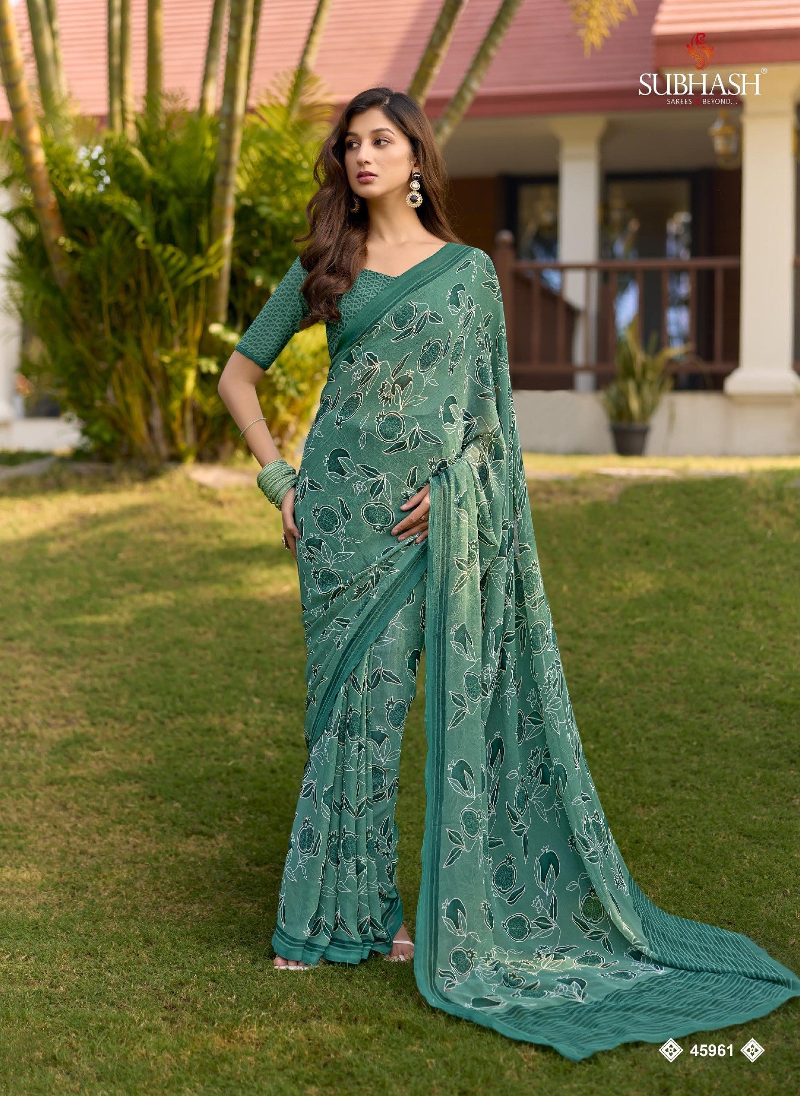 Subhash HomeMaker Vol-18 Fancy Floral Print Saree – 15 Pcs Set Premium Daily to Festive Wear M.R. Saree Emporium