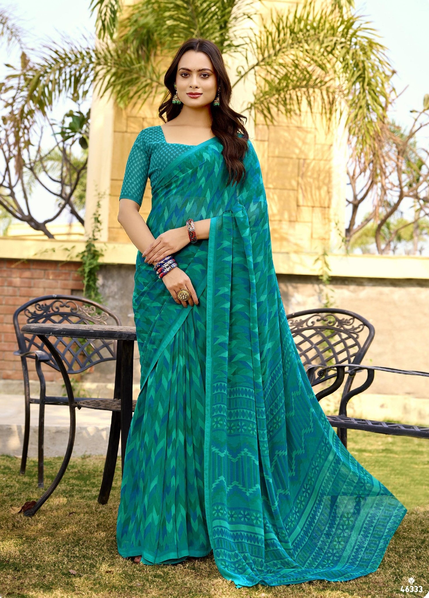 Subhash Homemaker-19 Soft Georgette Printed Saree Collection-16 Pcs Set by M.R. Saree Emporium