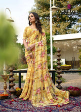 Subhash Prakruti-16 Georgette Chiffon Printed Saree – 12 PCS Set-M.R. Saree Emporium