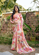 Subhash Prakruti-16 Georgette Chiffon Printed Saree – 12 PCS Set-M.R. Saree Emporium